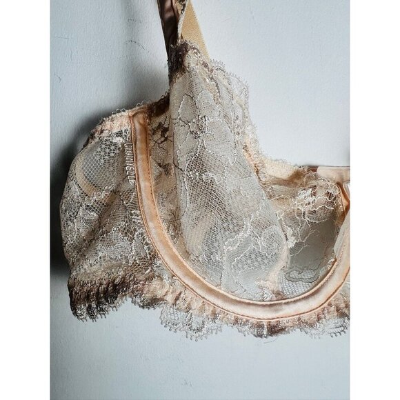 Chantelle Sheer Unlined Lace Light Pink Underwire Bra Size 38B NWT - Picture 5 of 8